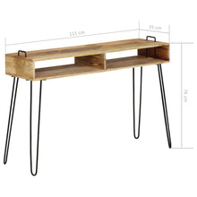 Indlæs billede til gallerivisning Tavolo Consolle in Legno Massello di Mango 115x35x76 cm