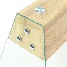 Laden Sie das Bild in den Galerie-Viewer, Consolle in MDF e Vetro 120x30x76 cm Colore Quercia