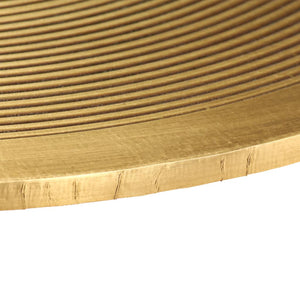 Set 2 Tavolini in MDF Rivestimento in Ottone