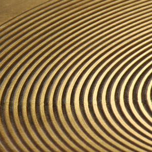 Set 2 Tavolini in MDF Rivestimento in Ottone
