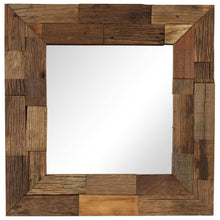 Laden Sie das Bild in den Galerie-Viewer, Specchio in Legno Massello di Recupero 50x50 cm