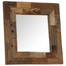 Laden Sie das Bild in den Galerie-Viewer, Specchio in Legno Massello di Recupero 50x50 cm
