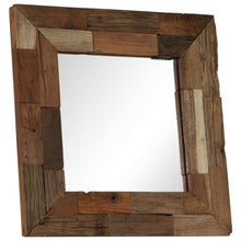 Laden Sie das Bild in den Galerie-Viewer, Specchio in Legno Massello di Recupero 50x50 cm