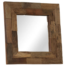 Laden Sie das Bild in den Galerie-Viewer, Specchio in Legno Massello di Recupero 50x50 cm