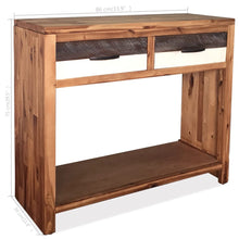 Carica l&#39;immagine nel visualizzatore di Gallery, Tavolo Consolle in Legno Massello d&#39;Acacia 86x30x75 cm