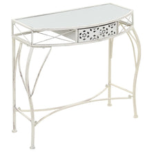 Load image into Gallery viewer, Tavolino Laterale in Stile Francese in Metallo 82x39x76 Bianco