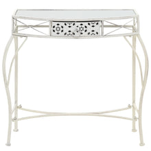 Load image into Gallery viewer, Tavolino Laterale in Stile Francese in Metallo 82x39x76 Bianco