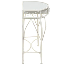 Load image into Gallery viewer, Tavolino Laterale in Stile Francese in Metallo 82x39x76 Bianco
