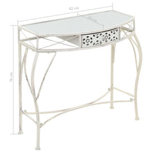 Load image into Gallery viewer, Tavolino Laterale in Stile Francese in Metallo 82x39x76 Bianco