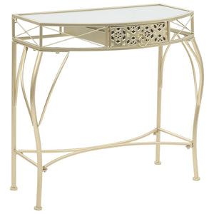 Mobiletto Consolle Stile Francese in Metallo 82x39x76 cm Oro