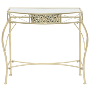 Mobiletto Consolle Stile Francese in Metallo 82x39x76 cm Oro