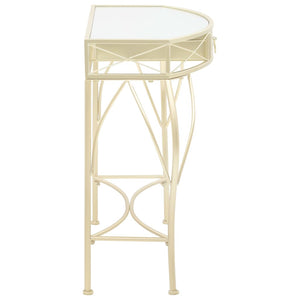 Mobiletto Consolle Stile Francese in Metallo 82x39x76 cm Oro