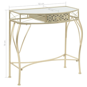 Mobiletto Consolle Stile Francese in Metallo 82x39x76 cm Oro