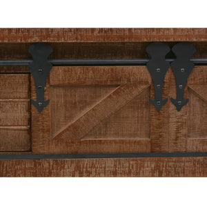 Tavolo Consolle in Massello di Abete 131x35,5x75cm Marrone