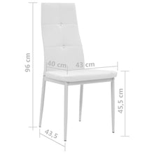Carica l&#39;immagine nel visualizzatore di Gallery, Sedie da Pranzo 2 pz Bianche in Similpelle