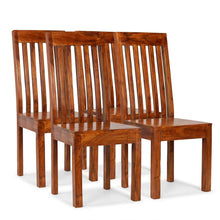 Laden Sie das Bild in den Galerie-Viewer, Sedie da Pranzo 4 pz in Legno Massello Moderne
