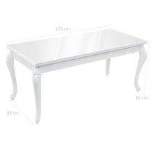 Charger l&#39;image dans la galerie, Tavolo da Pranzo 179x89x81 cm Bianco Lucido