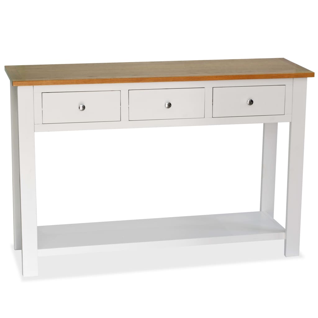 Mobiletto Consolle 118x35x77 cm in Massello di Rovere