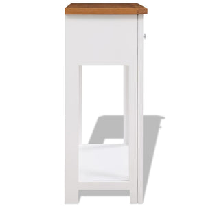 Tavolo Consolle 83x30x73 cm in Massello di Rovere