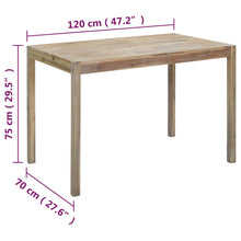 Load image into Gallery viewer, Tavolo da Pranzo 120x70x75 cm in Legno Massello di Acacia