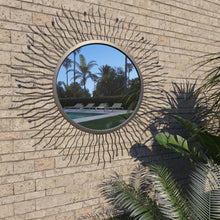 Laden Sie das Bild in den Galerie-Viewer, Specchio da Parete per Giardino a Raggiera 80 cm Nero