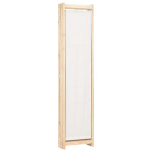 Divisorio a 4 Pannelli Crema 160x170x4 cm in Tessuto