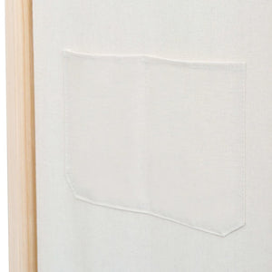 Divisorio a 4 Pannelli Crema 160x170x4 cm in Tessuto