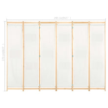 Indlæs billede til gallerivisning Divisorio a 6 Pannelli 240x170x4 cm in Tessuto Crema