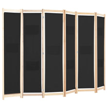 Charger l&#39;image dans la galerie, Divisorio a 6 Pannelli Nero 240x170x4 cm in Tessuto