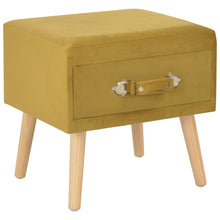 Load image into Gallery viewer, Pouf con Cassetto 40x35x40 cm in Velluto Senape