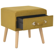 Load image into Gallery viewer, Pouf con Cassetto 40x35x40 cm in Velluto Senape