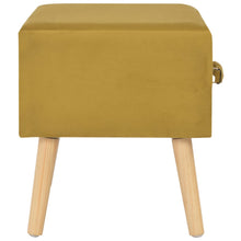 Load image into Gallery viewer, Pouf con Cassetto 40x35x40 cm in Velluto Senape