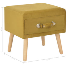 Load image into Gallery viewer, Pouf con Cassetto 40x35x40 cm in Velluto Senape