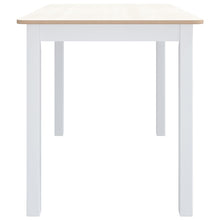 Load image into Gallery viewer, Tavolo da Pranzo Bianco e Marrone 114x71x75cm Massello di Hevea