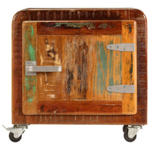 Laden Sie das Bild in den Galerie-Viewer, Mobiletto Vintage con Ruote 50x30x50 cm Legno Massello di Recupero