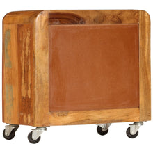 Laden Sie das Bild in den Galerie-Viewer, Mobiletto Vintage con Ruote 50x30x50 cm Legno Massello di Recupero