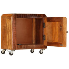 Laden Sie das Bild in den Galerie-Viewer, Mobiletto Vintage con Ruote 50x30x50 cm Legno Massello di Recupero