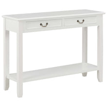 Load image into Gallery viewer, Tavolo Consolle Bianco 110x35x80 cm in Legno