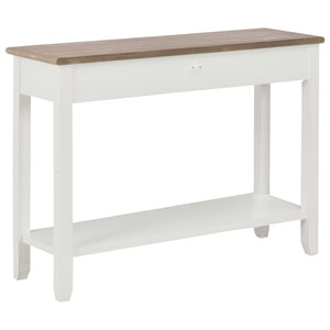 Tavolo Consolle Bianco 110x35x80 cm in Legno