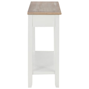 Tavolo Consolle Bianco 110x35x80 cm in Legno