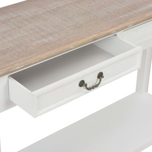 Tavolo Consolle Bianco 110x35x80 cm in Legno
