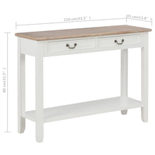 Carica l&#39;immagine nel visualizzatore di Gallery, Tavolo Consolle Bianco 110x35x80 cm in Legno
