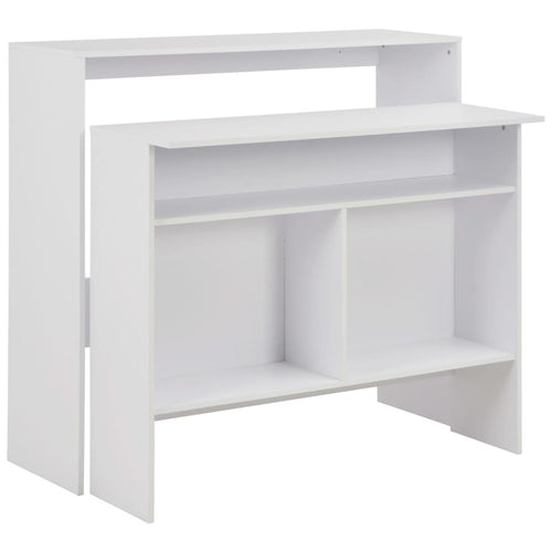 Tavolo Bar 2 Livelli Bianco 130x40x120