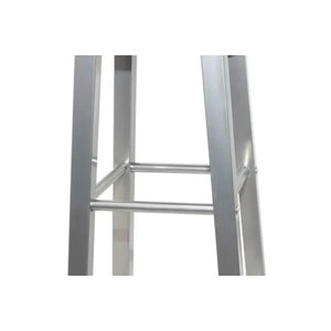 Set Sgabelli da Bar 2 pz in Metallo e Sedile in MDF