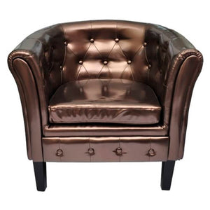 Poltrona Cabriolet Marrone in Similpelle