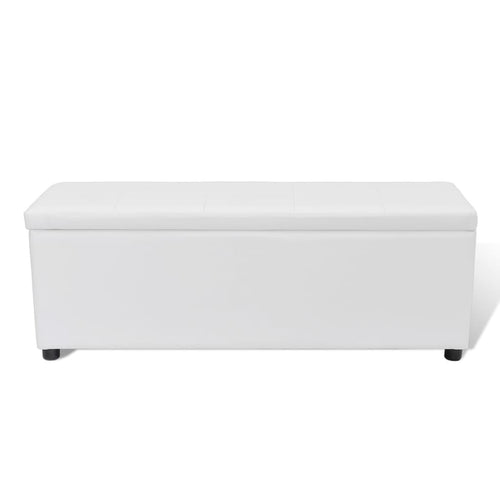 Cassapanca Pouf Bianca 118 x 44 x 44 cm