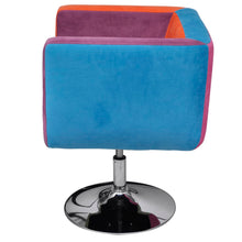 Indlæs billede til gallerivisning Poltrona a Cubo con Design Patchwork in Tessuto