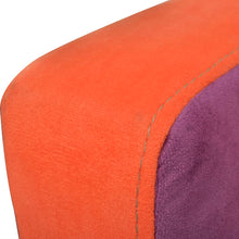 Indlæs billede til gallerivisning Poltrona a Cubo con Design Patchwork in Tessuto