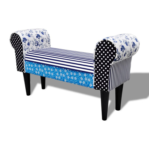 Panca Patchwork Blu e Bianca