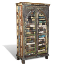Charger l&#39;image dans la galerie, Libreria Multicolore in Legno Riciclato con 3 Scaffali e 2 Ante